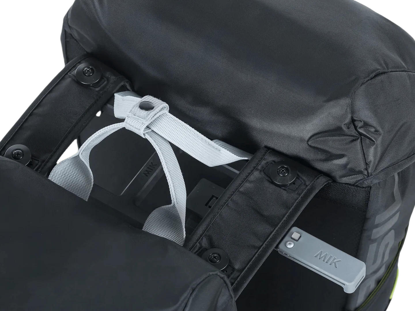 Basil double panniers Miles MIK, blacklime, 34L - Image 4