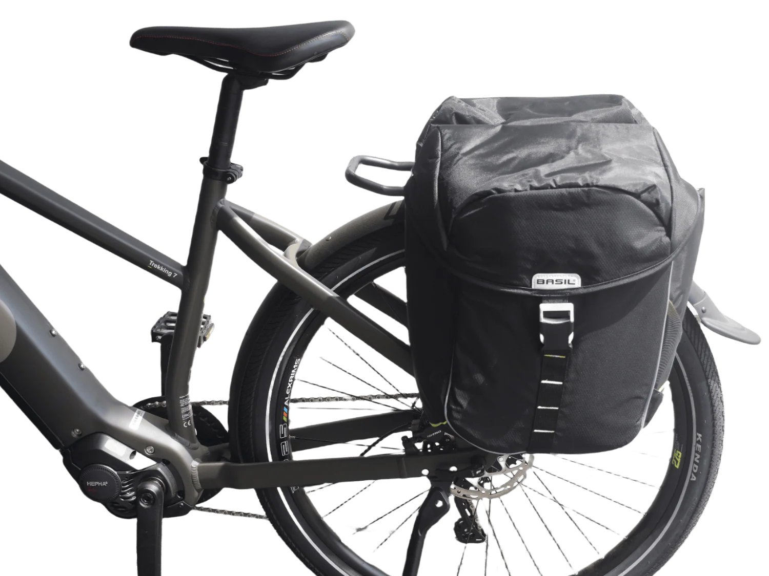 Basil double panniers Miles MIK, blacklime, 34L - Image 6